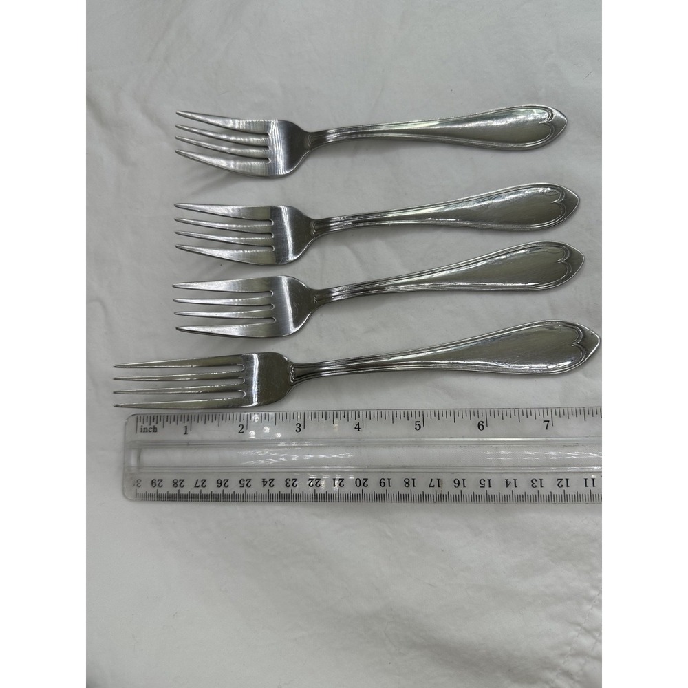 Reed & Barton Select Oval Thread Anniversary Dinner Salad Forks Set 4 18/10 - Picture 5 of 9